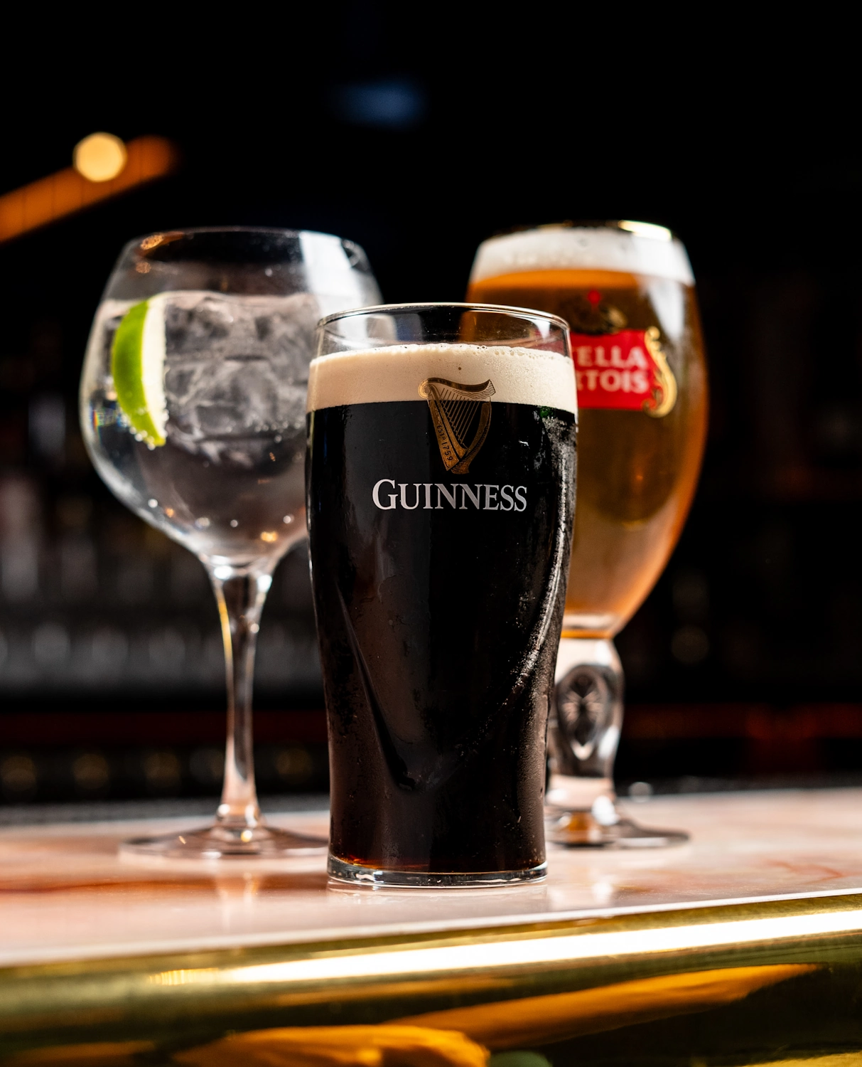 Guinness beer and drinks at Blume Sports Lounge Dubai Marina