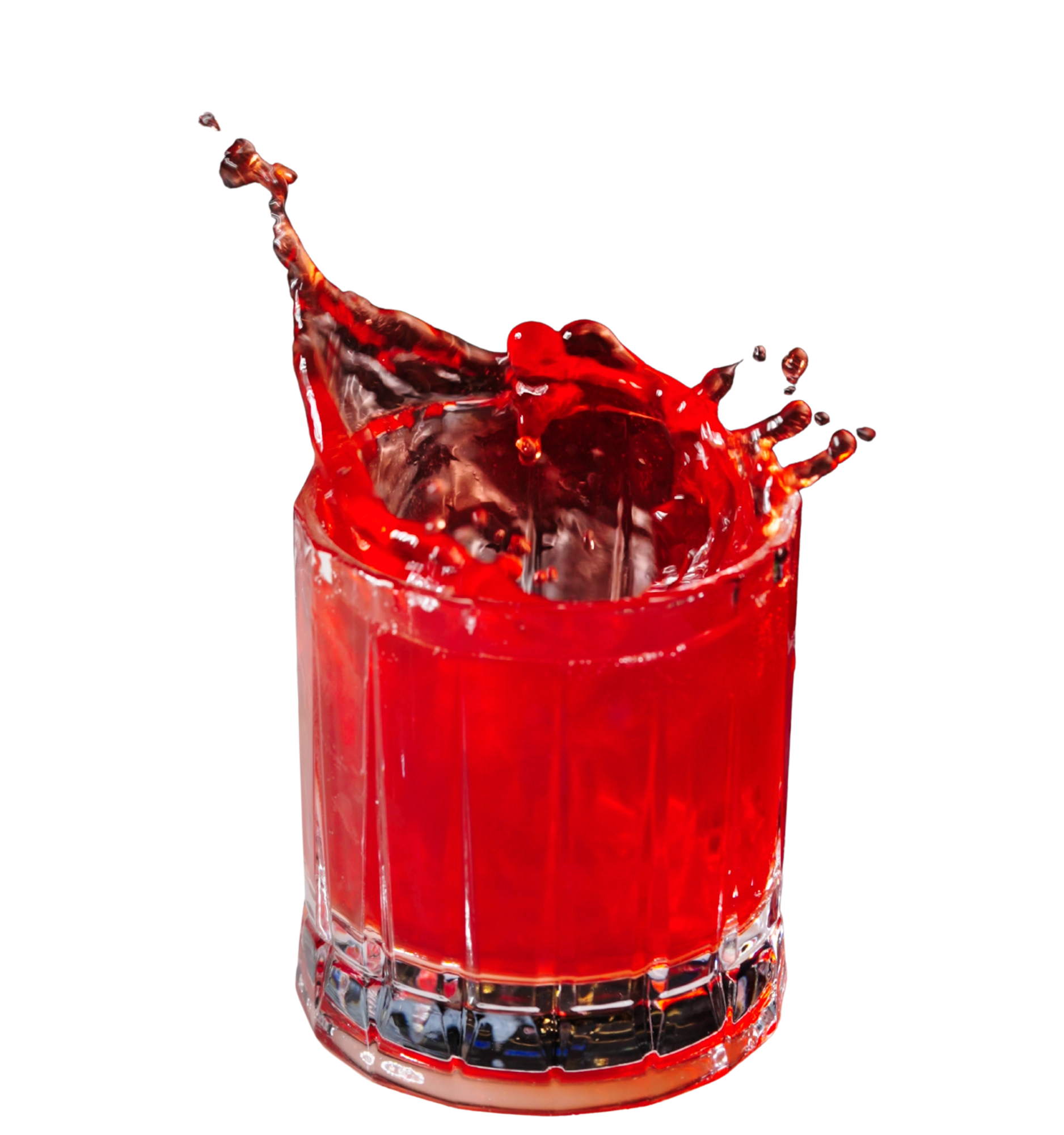 Red cocktail splash for drinks at Blume Sports Lounge Dubai Marina